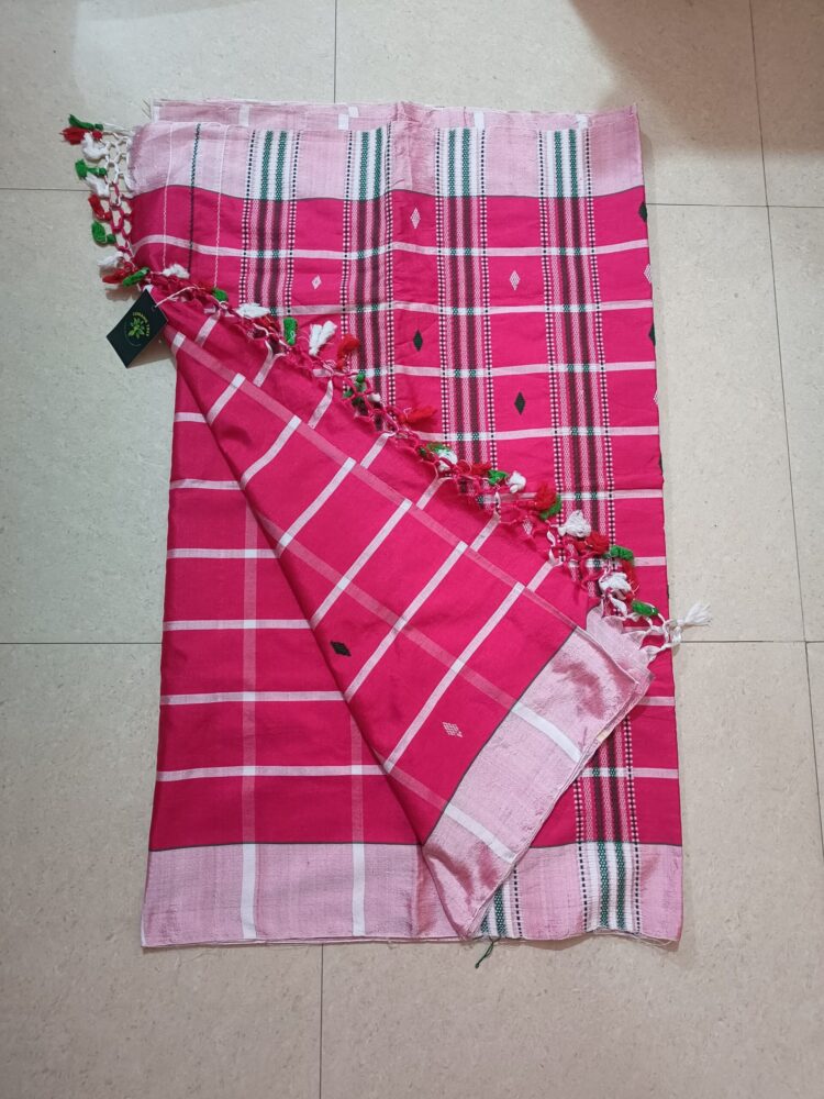 Tasar Panchi Saree with Jhalar