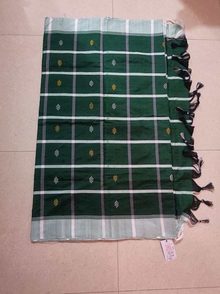 Bottle Green Booti Saree