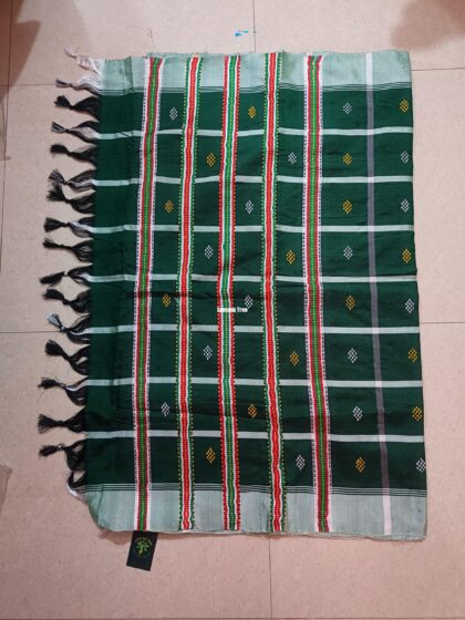 Bottle Green Booti Saree