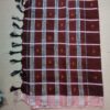 Brown with White Stripe Panchi Saree