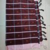 Brown & White Stripe Booti Saree