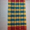 Yellow Green Sambalpuri Panchi Saree