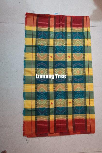 Yellow Green Sambalpuri Panchi Saree