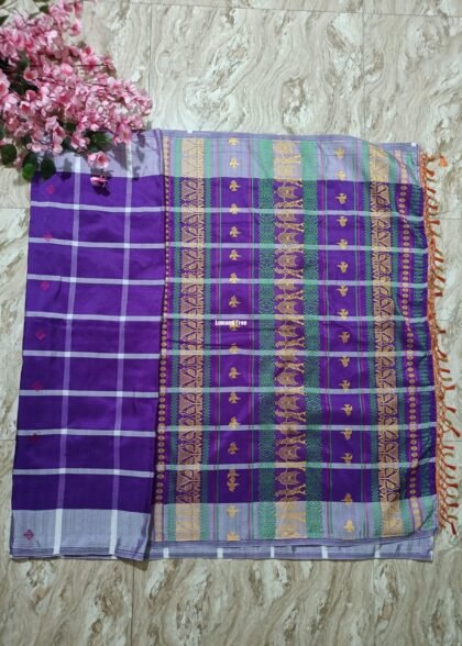 Royal Purple Booti Panchi Saree