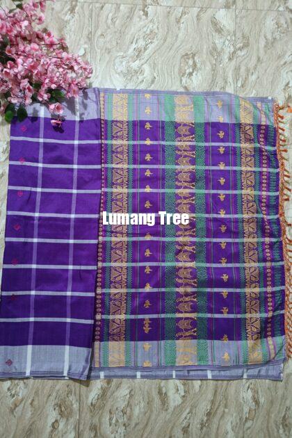 Royal Purple Booti Panchi Saree