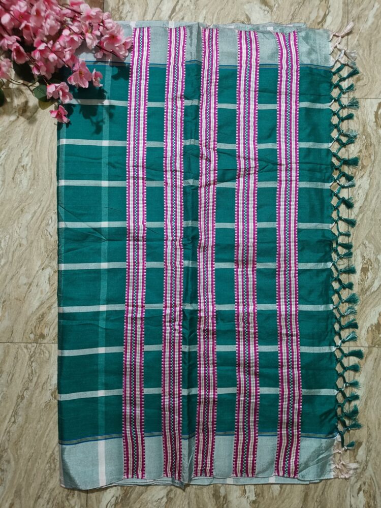 Aqua Blue Plain Panchi Saree