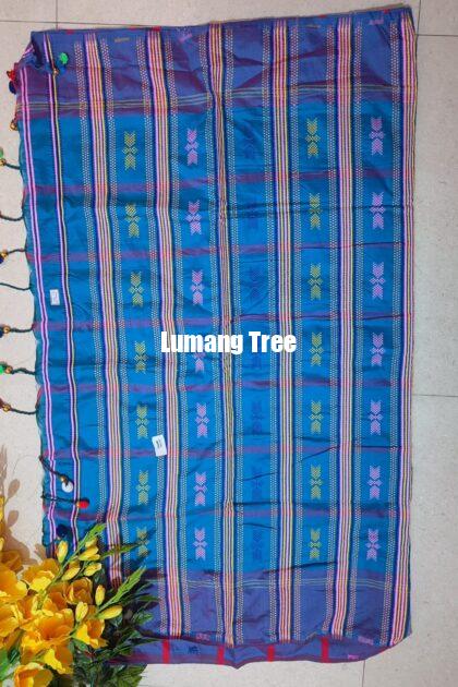 Santali Traditional Saree Teal Blue Panchi Saree