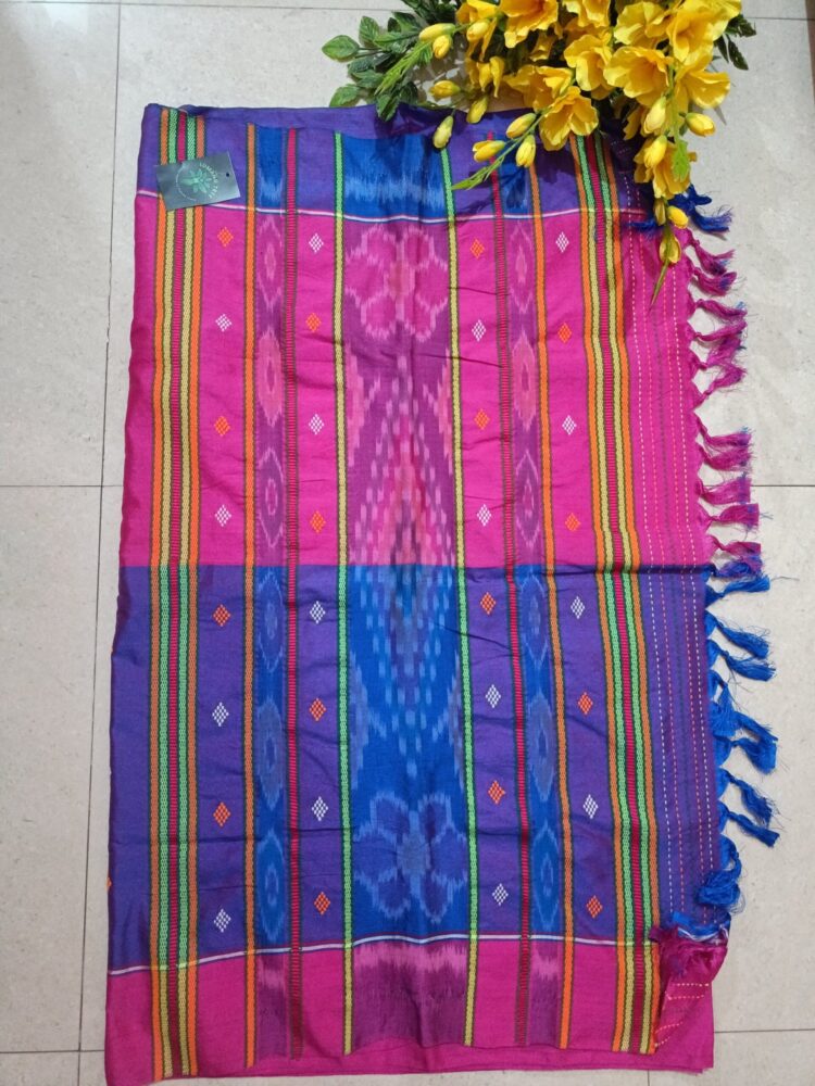 Purple and Pink Sambalpuri Panchi Saree