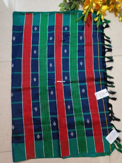 Peacock Blue and Green Panchi Saree