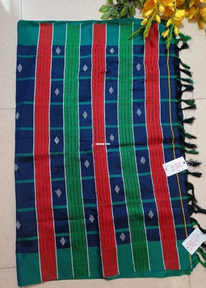 Peacock Blue and Green Panchi Saree