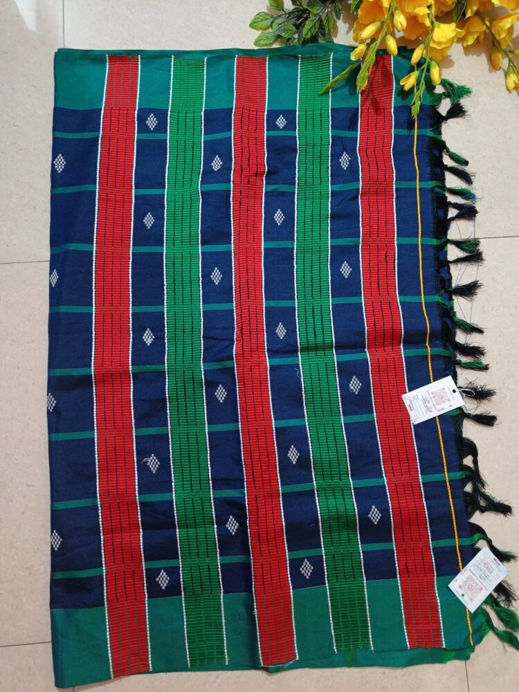 Peacock Blue and Green Panchi Saree