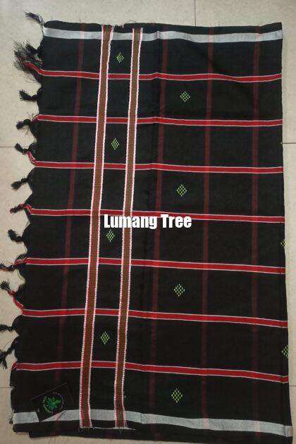 Black and Red Stipe Booti Dhoti