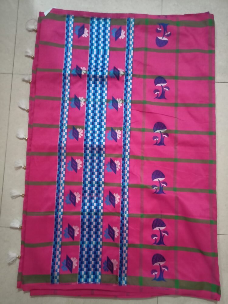 Pink Mushroom Booti Dhoti