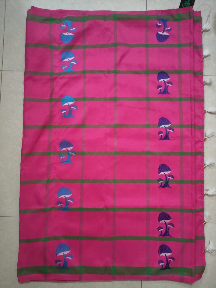 Pink Mushroom Booti Dhoti