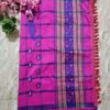 Pink Mushroom Work Dhoti