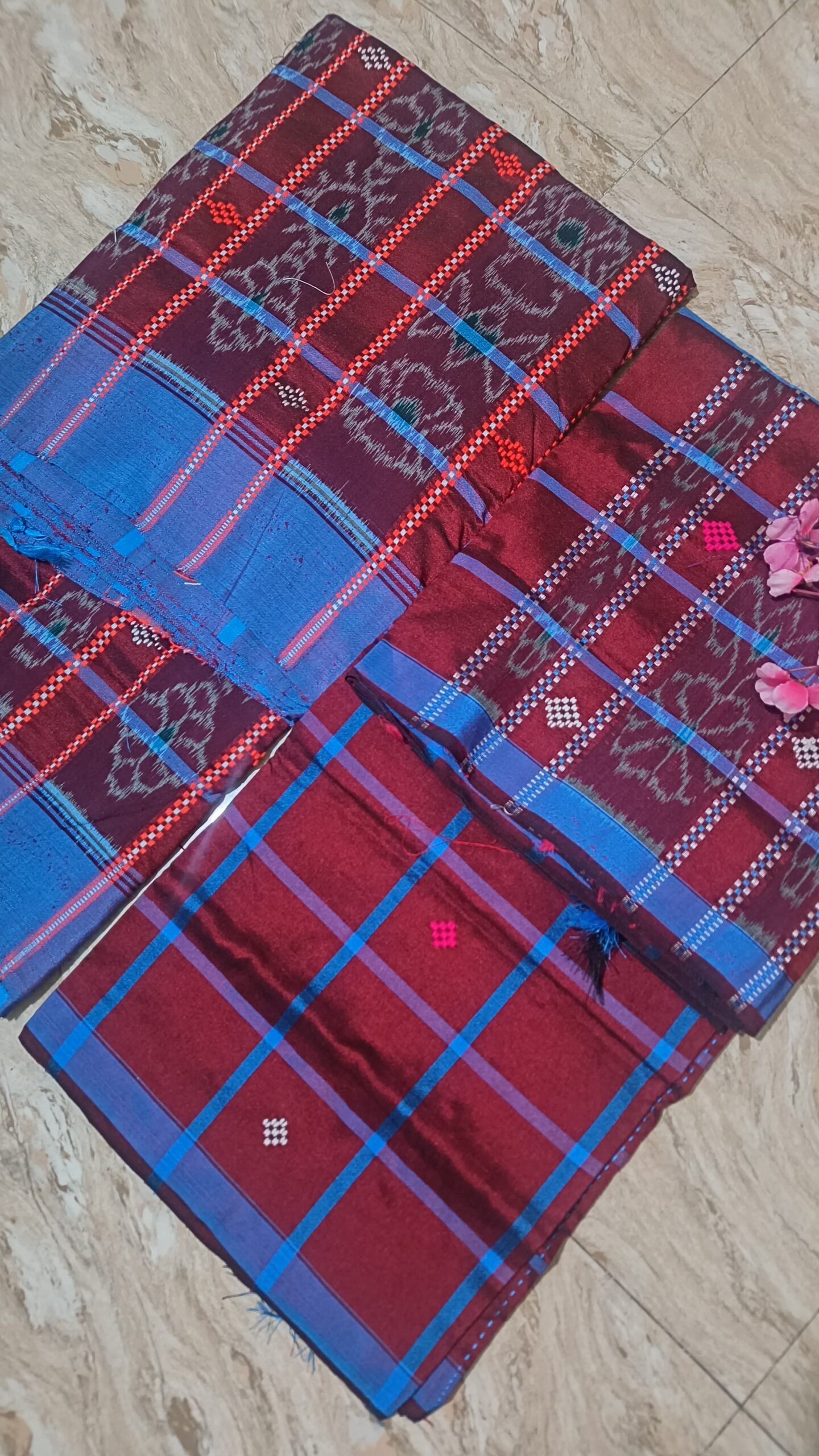 Santhali Panchi Saree and Dhoti Couple Combo