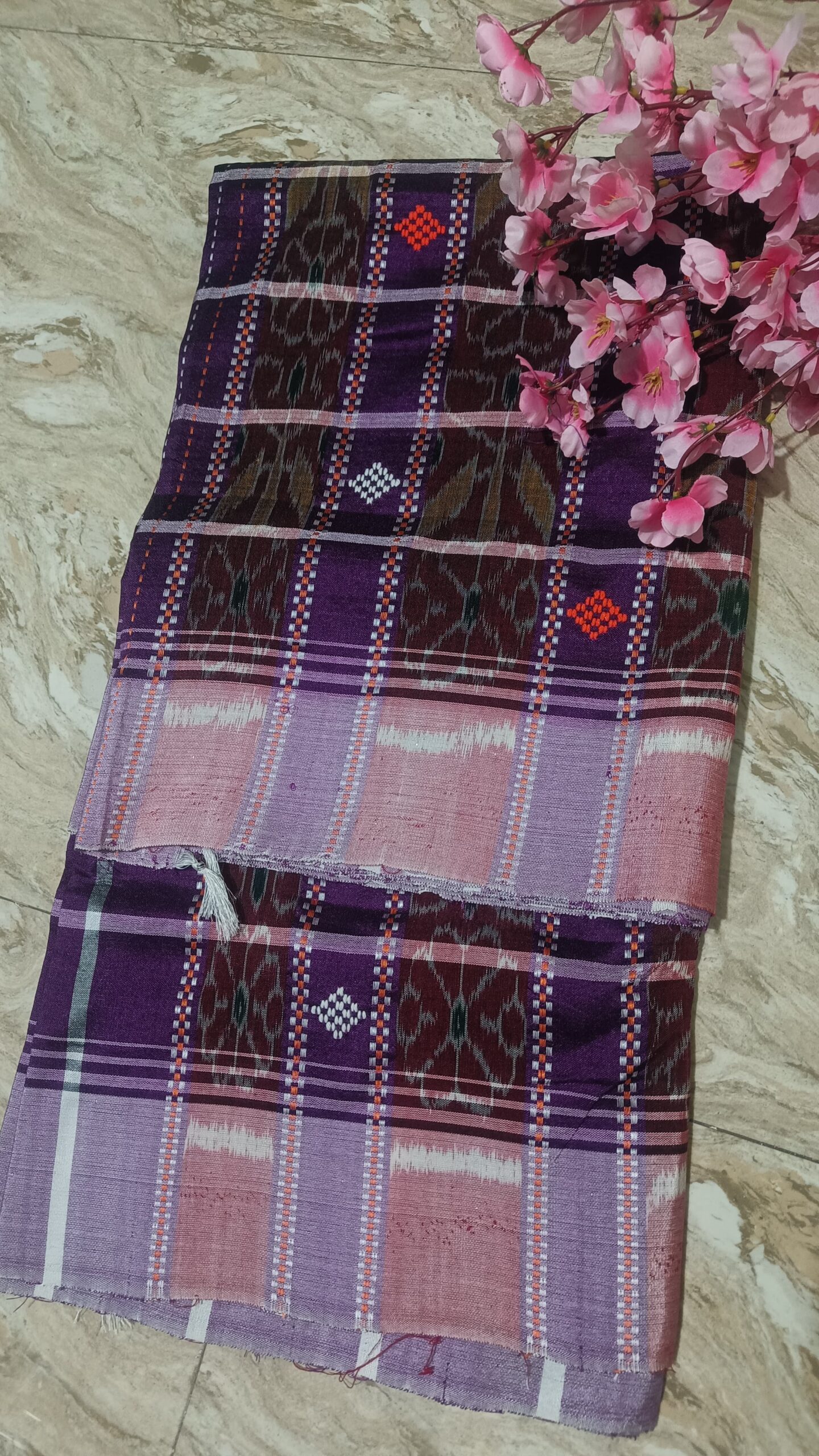Santhali Panchi Saree and Dhoti Couple Combo - Image 4