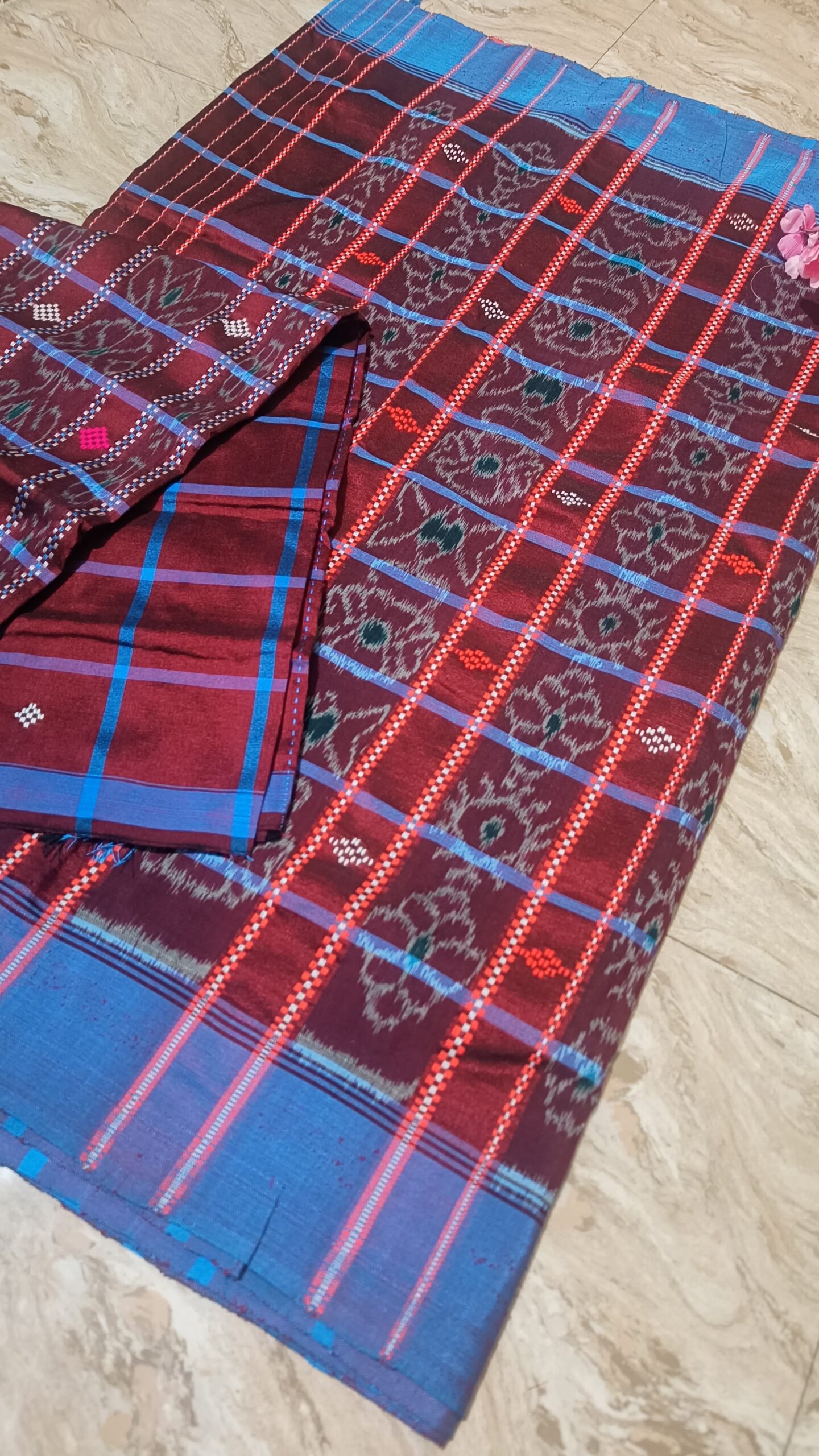 Santhali Panchi Saree and Dhoti Couple Combo - Image 2