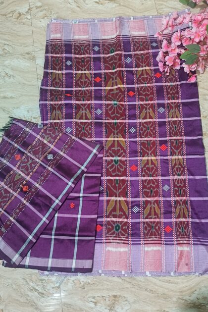 Santhali Panchi Saree and Dhoti Couple Combo